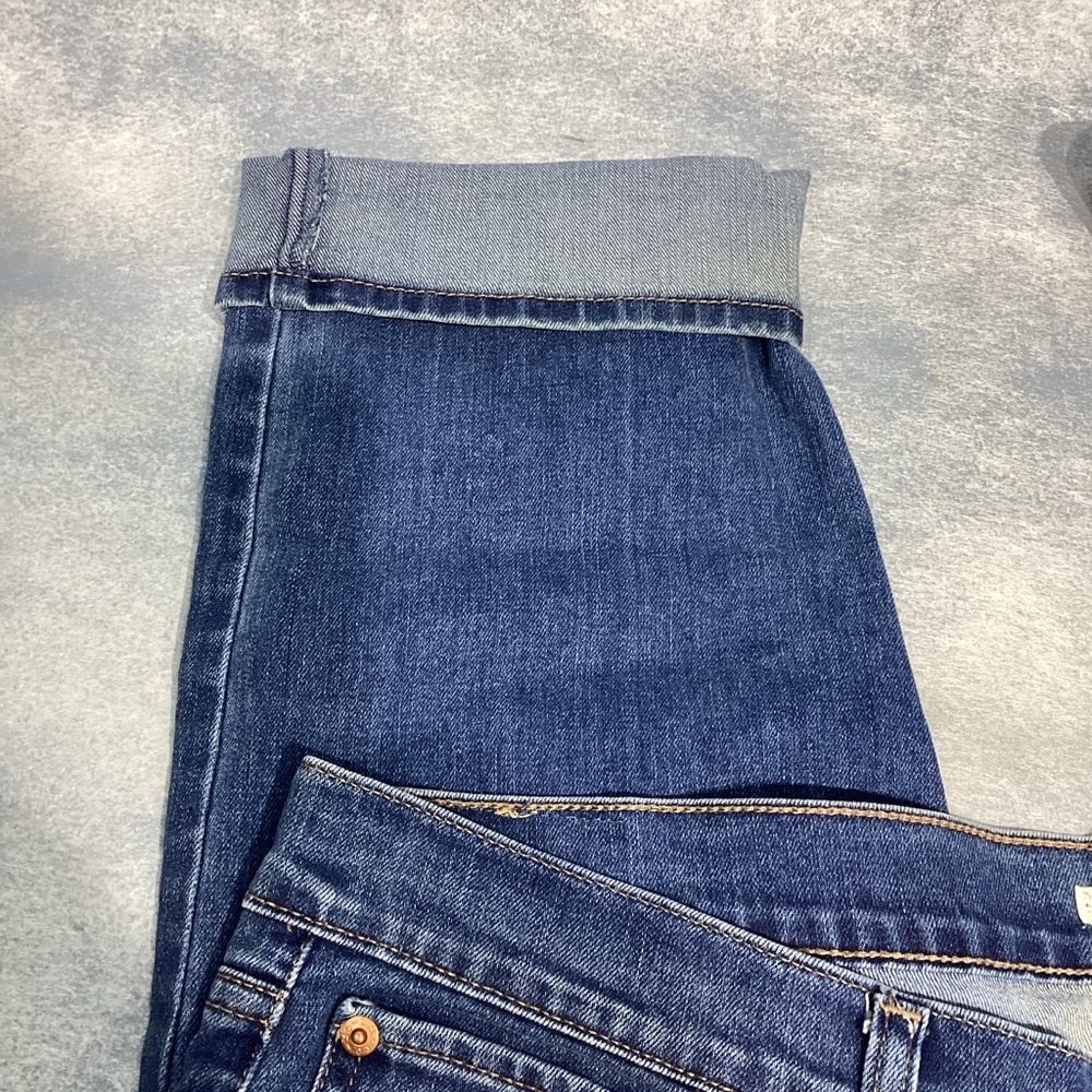 Levi’s Boyfriend Jeans Size 33 Women's Stretch 40x26 Crop Med Blue - Picture 4 of 8